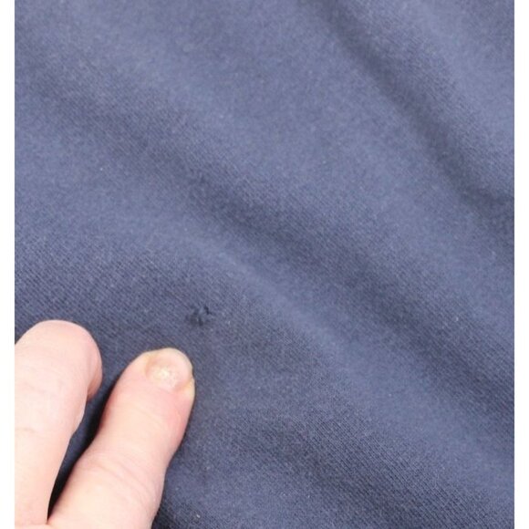 Polo Jeans Co Navy Hoodie XXL PRL Big Logo Distressed Sweatshirt *Flaws* - Picture 8 of 9